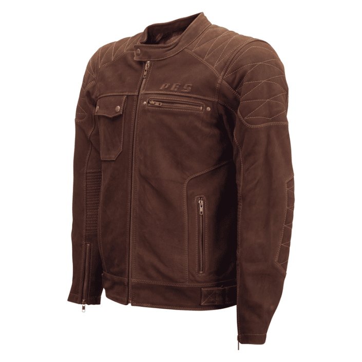 Geacă Moto Piele Nubuck PES Urban – Level 2, Ventilații, Clasă AA